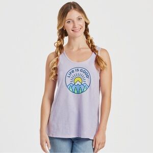 Life Is Good Women's Lilac Tank Top with Graphic